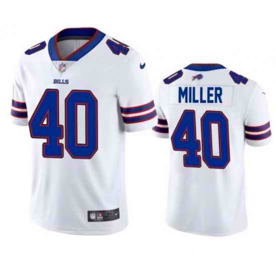 Men's Buffalo Bills #40 Von Miller White Vapor Untouchable Limited Stitched Jersey->miami dolphins->NFL Jersey