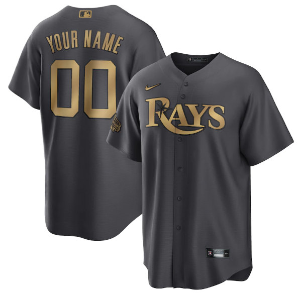 Men's Tampa Bay Rays Active Player Custom Charcoal 2022 All-Star Cool Base Stitched Baseball Jersey->st.louis cardinals->MLB Jersey