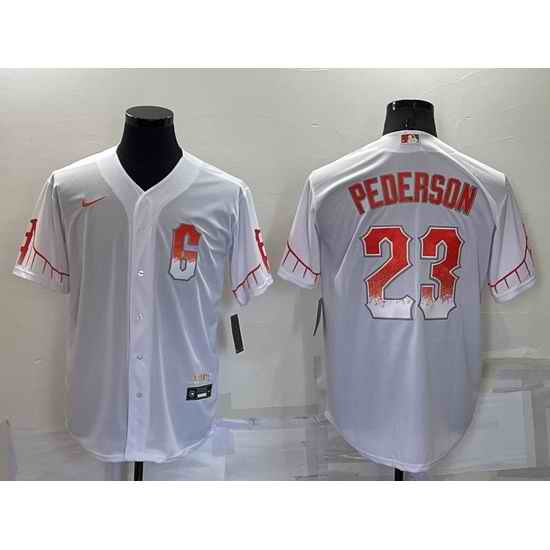 Men San Francisco Giants #23 Joc Pederson White City Connect Cool Base Stitched Jersey->2022 all star->MLB Jersey