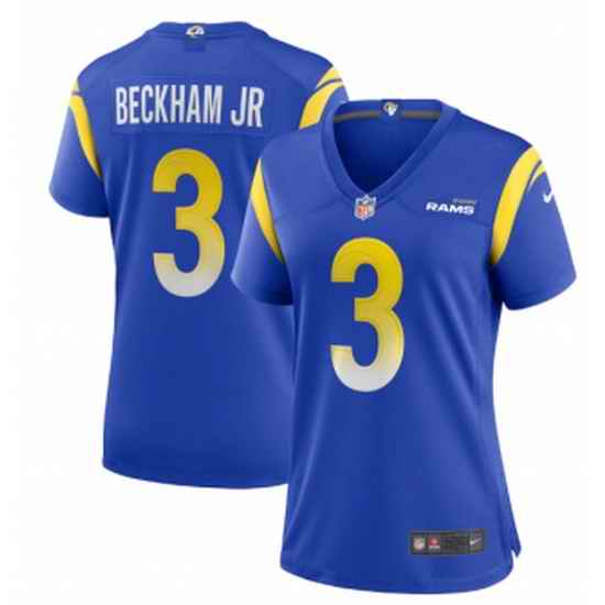 Women's Royal Los Angeles Rams #3 Odell Beckham Jr. Vapor Untouchable Limited Stitched Royal Jersey->women nfl jersey->Women Jersey