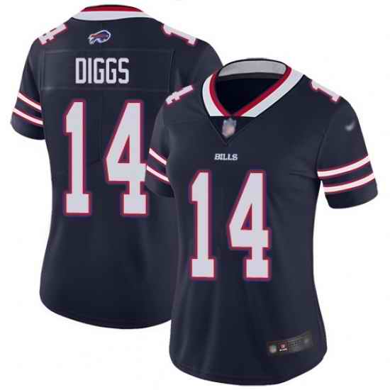 Women's Buffalo Bills #14 Stefon Diggs Navy Blue Inverted Legend Stitched NFL Nike Limited Jersey->women nfl jersey->Women Jersey