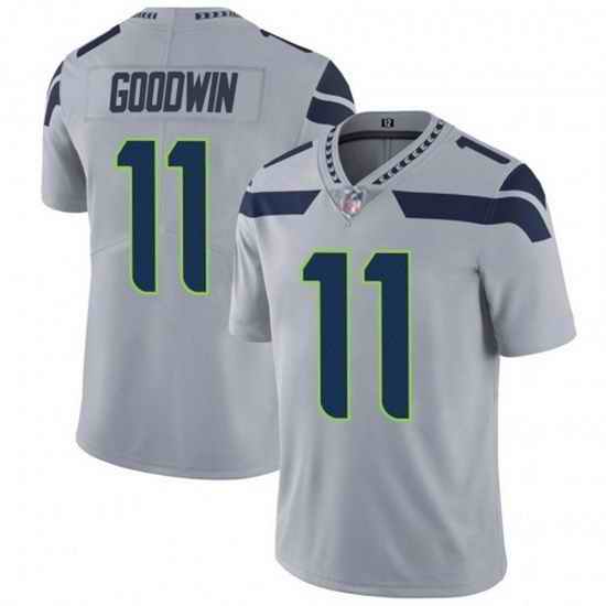 Men Seattle Seahawks #11 Marquise Goodwin Grey Vapor Untouchable Limited Stitched Jersey->seattle seahawks->NFL Jersey