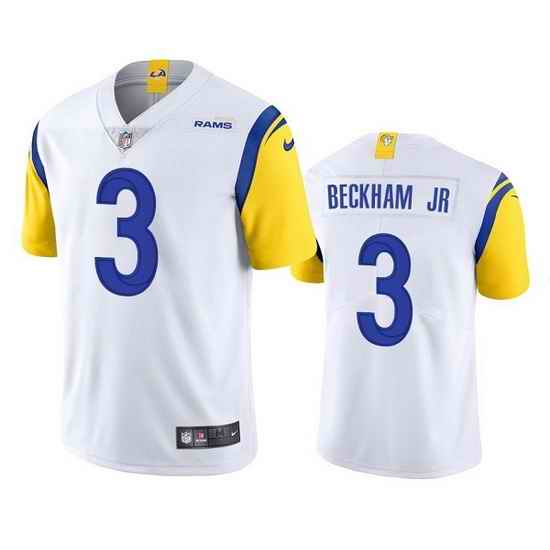 Youth Los Angeles Rams #3 Odell Beckham Jr  White Vapor Untouchable Limited Stitched Jersey->youth nfl jersey->Youth Jersey