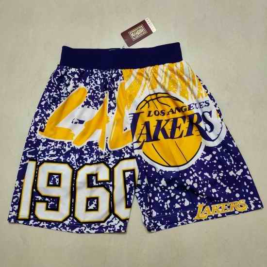 Los Angeles Lakers Basketball Shorts 031->nba shorts->NBA Jersey