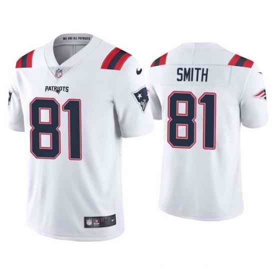 Men New England Patriots #81 Jonnu Smith 2021 White Vapor Untouchable Limited Stitched Jersey->new england patriots->NFL Jersey