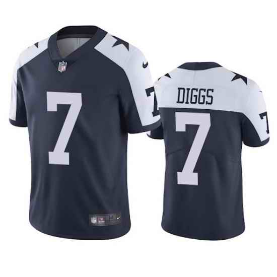 Nike Dallas Cowboys #7 Diggs Navy Blue Thanksgiving Men Stitched NFL Vapor Untouchable Limited Throwback Jersey->new york giants->NFL Jersey