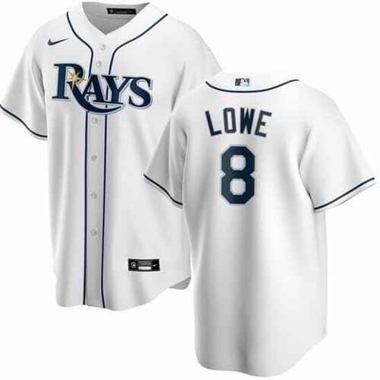 Men Tampa Bay Rays #8 Brandon Lowe White Cool Base Stitched Baseball jersey->texas rangers->MLB Jersey