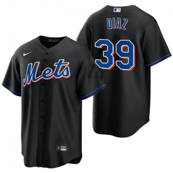 Men Nike New York Mets #39 Edwin Diaz Stitched black jersey->2022 all star->MLB Jersey
