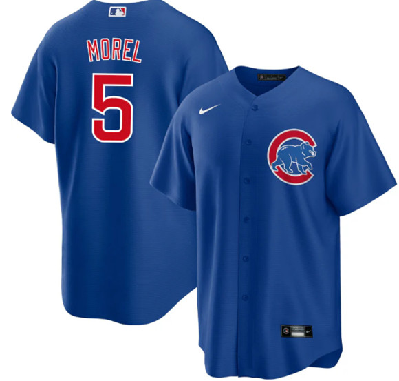 Men's Chicago Cubs #5 Christopher Morel Chicago Blue Cool Base Stitched Baseball Jersey->colorado rockies->MLB Jersey