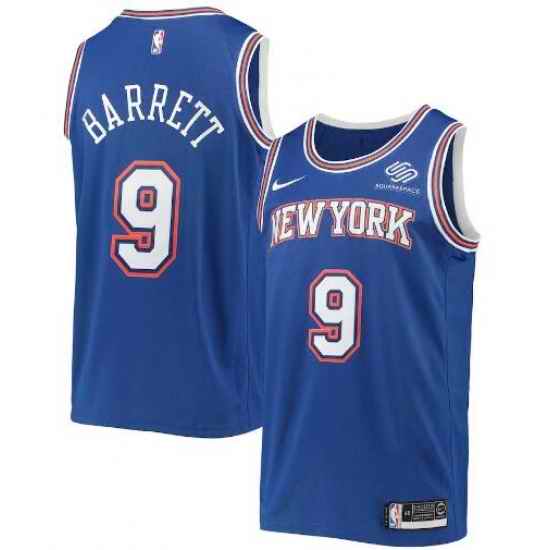 Youth  RJ Barrett Blue New York Knicks 2020 #21 Swingman Player Jersey->milwaukee bucks->NBA Jersey