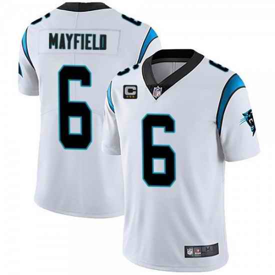 Men Carolina Panthers 2022 #6 Baker Mayfield White With 3-star C Patch Vapor Untouchable Limited Stitched Jersey->chicago bears->NFL Jersey