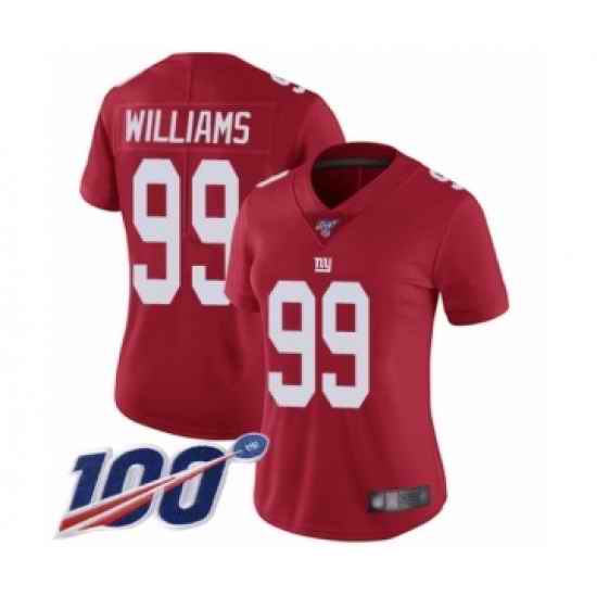 Women Nike New York Giants #99 Leonard Williams Red Vapor Untouchable Limited Jersey->women nfl jersey->Women Jersey
