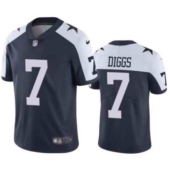 Men Nike Dallas Cowboys Trevon Diggs #7 Blue Thanksgivens Vapor Limited Stitched Jersey->women nfl jersey->Women Jersey