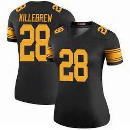 Women Pittsburgh Steelers Miles Killebrew #28 Rush Football Jersey->women nfl jersey->Women Jersey