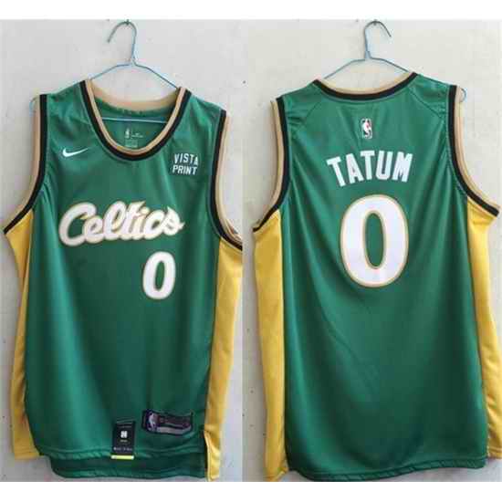 Men Boston Celtics #0 Jayson Tatum Green Stitched Basketball Jersey->atlanta hawks->NBA Jersey