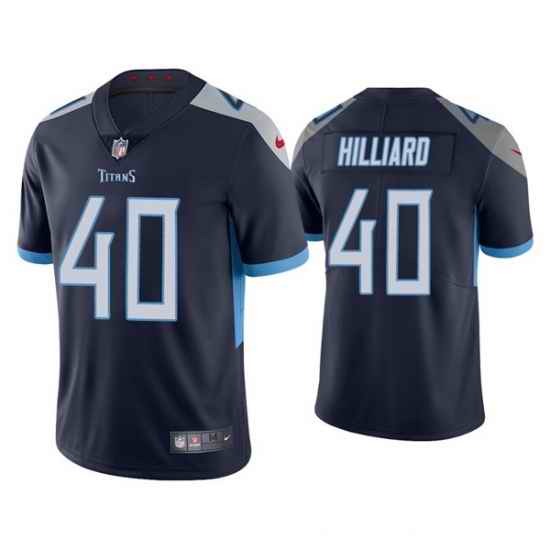 Men Tennessee Titans #40 Dontrell Hilliard Navy Vapor Untouchable Stitched Jersey->women nfl jersey->Women Jersey