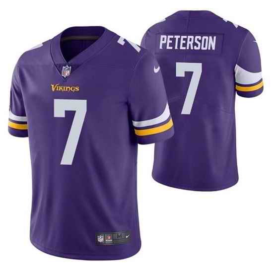 Men Minnesota Vikings #7 Patrick Peterson Purple Vapor Untouchable Stitched Jersey->new orleans saints->NFL Jersey