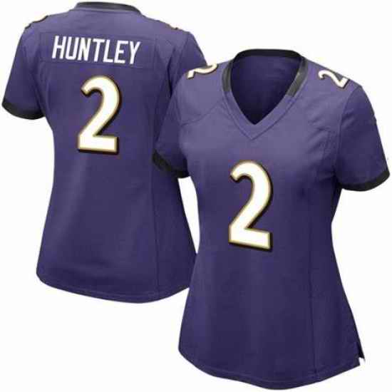 Women Nike Baltimore Ravens #2 Tyler Huntley Purple Vapor Untouchable Limited Jersey->women nfl jersey->Women Jersey