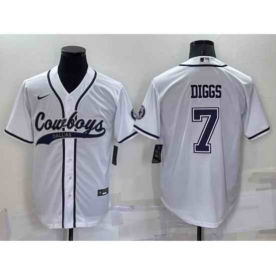 Men Dallas Cowboys #7 Trevon Diggs White Cool Base Stitched Baseball Jersey->cleveland browns->NFL Jersey