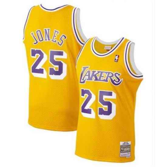 Men Los Angeles Lakers Eddie Jones #25 Mitchell & Ness 1994-95 Classics Stitched Jersey->ohio state buckeyes->NCAA Jersey