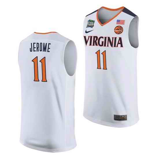 Virginia Cavaliers Ty Jerome White Away Men'S Jersey->los angeles lakers->NBA Jersey