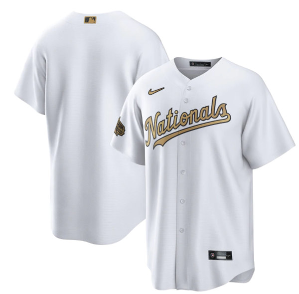 Men's Washington Nationals Blank White 2022 All-Star Cool Base Stitched Baseball Jersey->los angeles angels->MLB Jersey