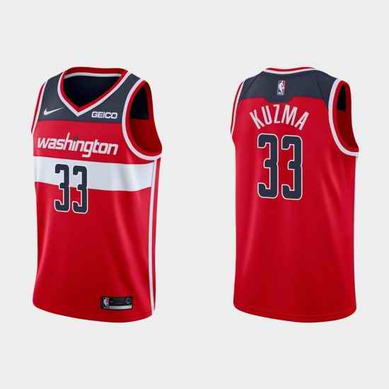 Men Nike Washington Wizards  Kyle Kuzm #33 Red Stitched NBA Jersey->oklahoma city thunder->NBA Jersey