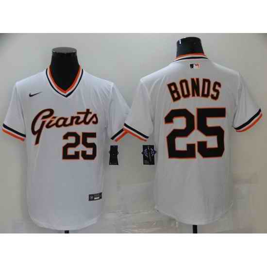Men San Francisco Giants #25 Barry Bonds White Cool Base Stitched jersey->seattle mariners->MLB Jersey