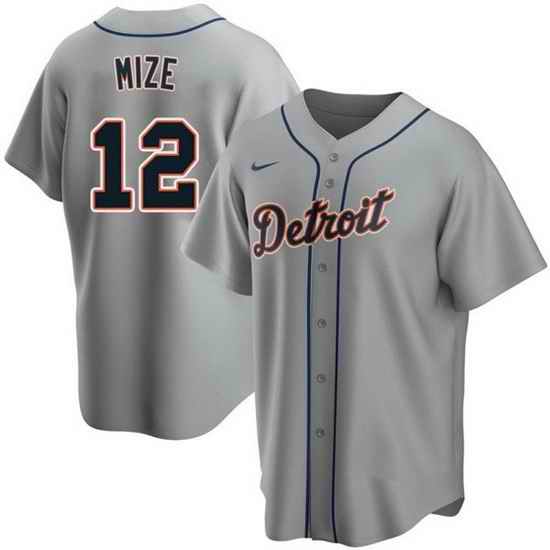 Men Detroit Tigers #12 Casey Mize Grey Cool Base Stitched jersey->detroit tigers->MLB Jersey