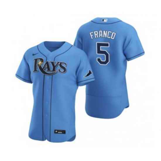 Men Tampa Bay Rays #5 Wander Franco Blue Flex Base Stitched Jersey->detroit tigers->MLB Jersey