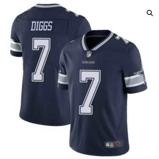 Men Dallas Cowboys #7 Trevon Diggs 2021 Navy Vapor Limited Stitched Jersey->women nfl jersey->Women Jersey