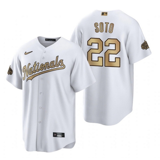 Men Washington Nationals #22 Juan Soto 2022 All Star White Cool Base Stitched Baseball Jersey->2022 all star->MLB Jersey