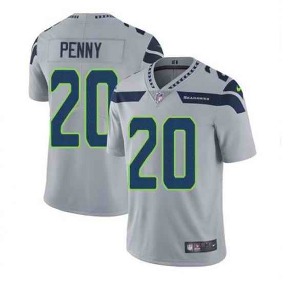 Men Seattle Seahawks #20 Rashaad Penny Grey Vapor Untouchable Limited Stitched Jersey->seattle seahawks->NFL Jersey
