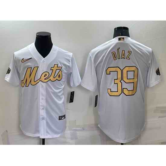 Men New York Mets #39 Edwin D EDaz 2022 All Star White Cool Base Stitched Baseball Jersey->los angeles dodgers->MLB Jersey