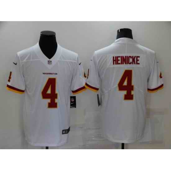 Men Washington Football Team #4 Taylor Heinicke White Nike Burgundy Limited Jersey->houston texans->NFL Jersey