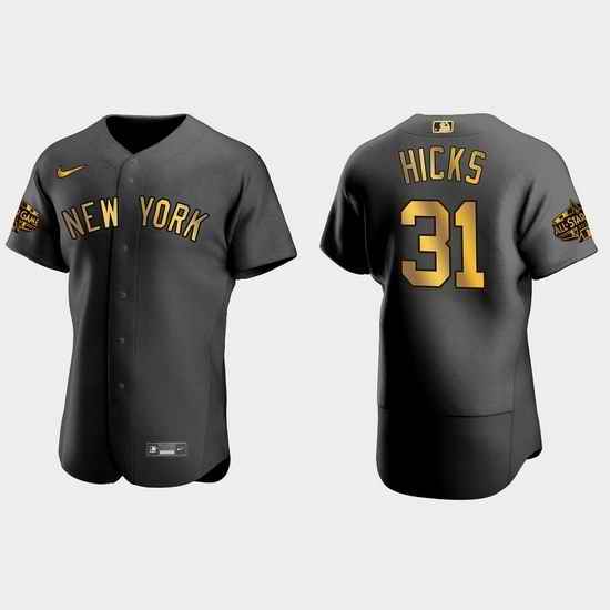 Men New York Yankees Aaron Hicks 2022 Mlb All Star Game Black Men Jersey->2022 all star->MLB Jersey