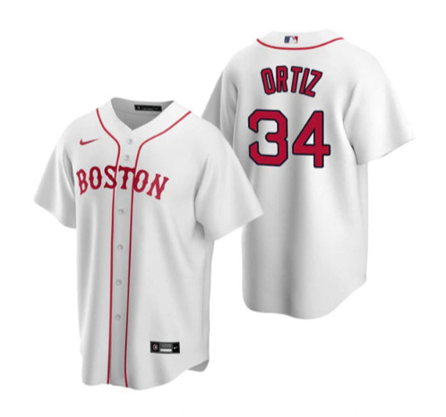 Men's Boston Red Sox #34 David Ortiz White Cool Base Stitched Jersey->chicago cubs->MLB Jersey