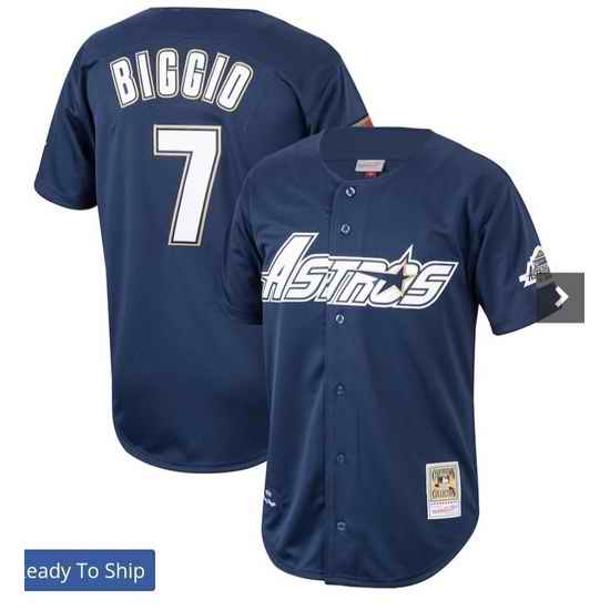 Astros #7 Craig Biggio Navy Blue Throwback Stitched MLB Jersey->seattle mariners->MLB Jersey