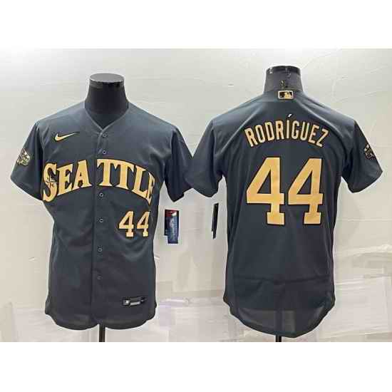 Men Seattle Mariners #44 Julio Rodr EDguez 2022 All Star Charcoal Flex Base Stitched Jersey->2022 all star->MLB Jersey