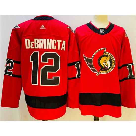 Men Ottawa Senators #12 Alex DeBrincat 2021 Red Reverse Retro Stitched Jersey->edmonton oilers->NHL Jersey