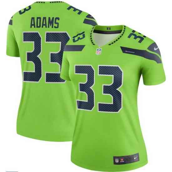 Women Seattle Seahawks Jamal Adams #33 Green Vapor Limited NFL Jersey->women nfl jersey->Women Jersey