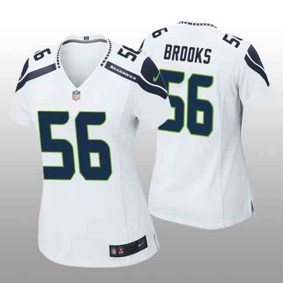 Women Seattle Seahawks Jordyn Brooks #56 White Vapor Limited NFL Jersey->women nfl jersey->Women Jersey