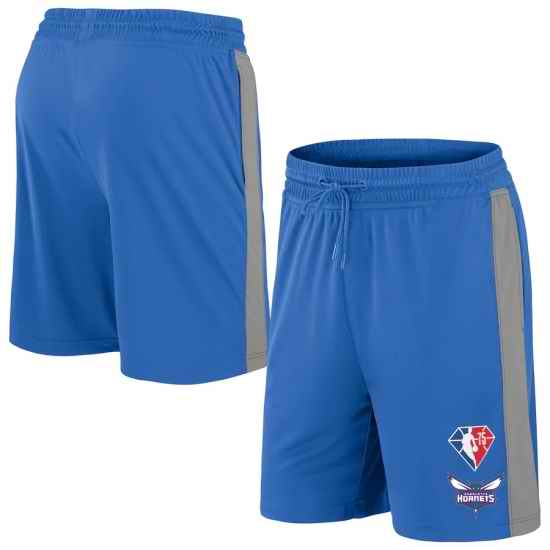 Men Charlotte Hornets Blue Shorts->women nfl jersey->Women Jersey
