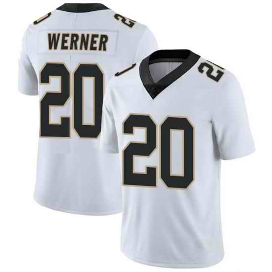 Men New Orleans Saints Pete Werner #20 White Vapor Limited Stitched NFL Jersey->new orleans saints->NFL Jersey