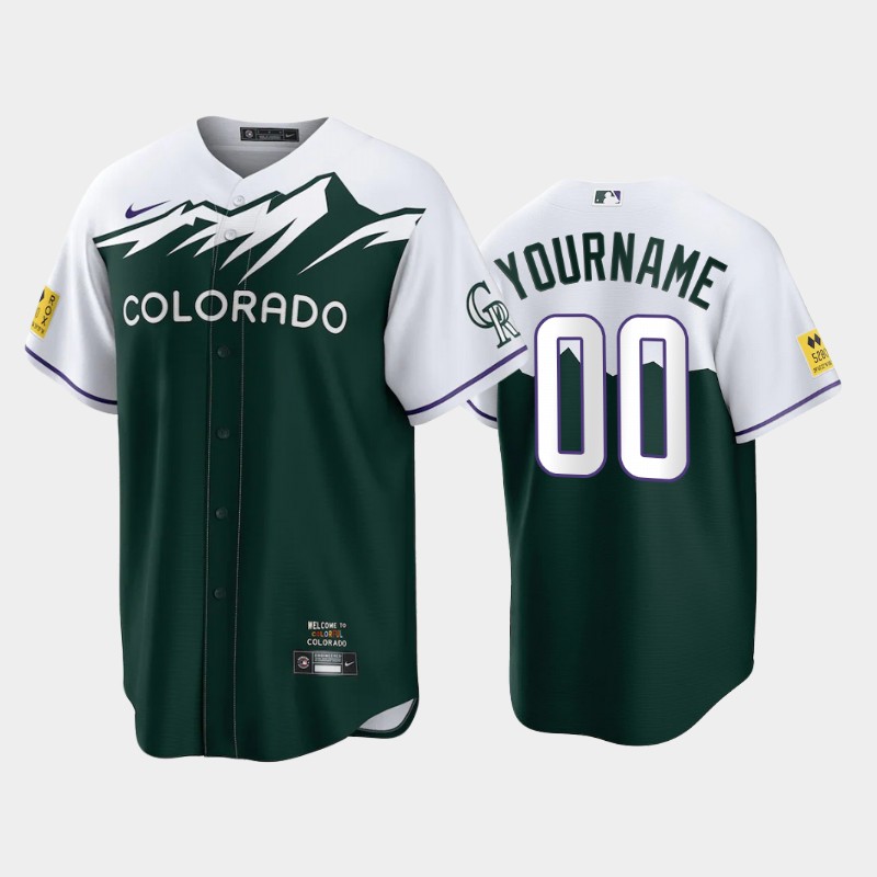 Men's Colorado Rockies Active Player Custom 2022 Green City Connect Stitched Baseball Jersey->colorado rockies->MLB Jersey