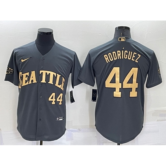 Men Seattle Mariners #44 Julio Rodr EDguez 2022 All Star Charcoal Cool Base Stitched Baseball Jersey->new york mets->MLB Jersey