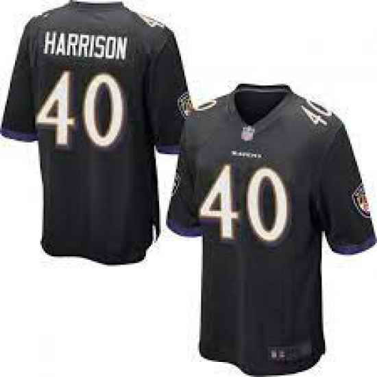 Men's Baltimore Ravens Malik Harrison #40 Nike Black Vapor Limited Jersey->baltimore ravens->NFL Jersey
