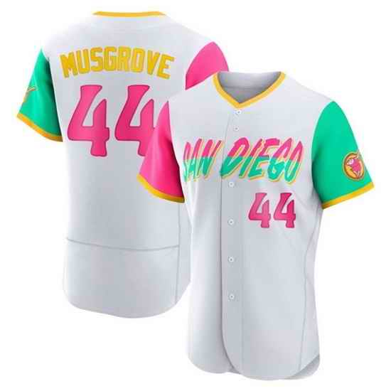 Men San Diego Padres #44 Joe Musgrove 2022 White City Connect Flex Base Stitched Baseball Jersey->san francisco giants->MLB Jersey