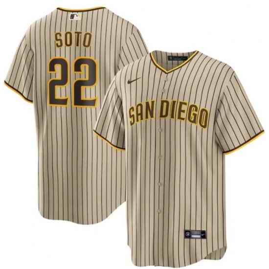 Men's San Diego Padres Juan Soto #22 Nike Tan Brown Alternate Cool Base Player Jersey->new york mets->MLB Jersey