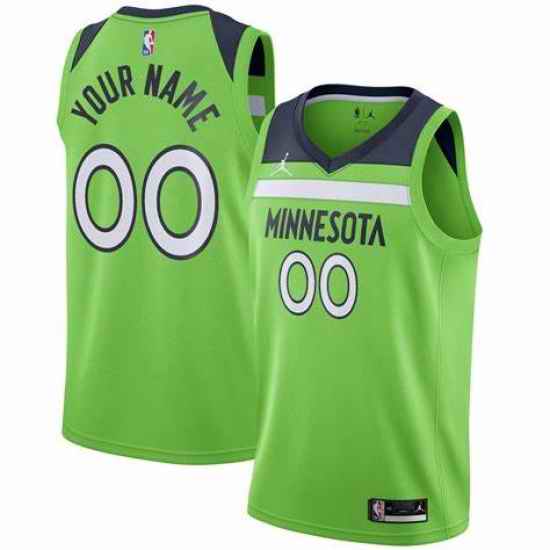 Men Women Youth Toddler Minnesota Timberwolves Green Custom Nike NBA Stitched Jersey->customized nba jersey->Custom Jersey